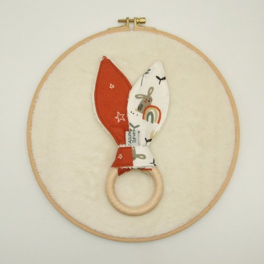 Anneau de dentition lapin/arc-en-ciel