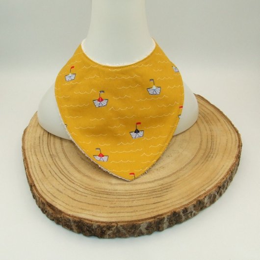 Bavoir bandana bateaux