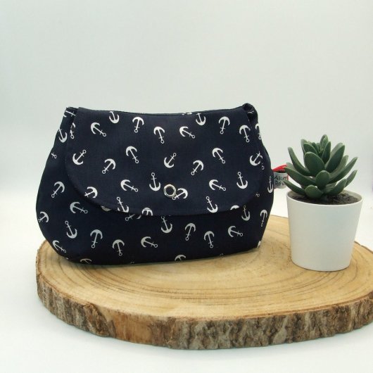 Pochette ancres marine