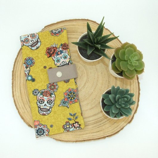 Pochette passeports, billets d'avion, train -calaveras-