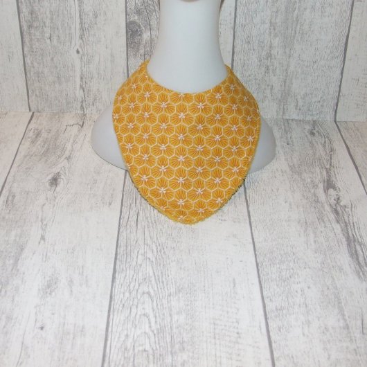 Bavoir bandana imprimé prisme jaune