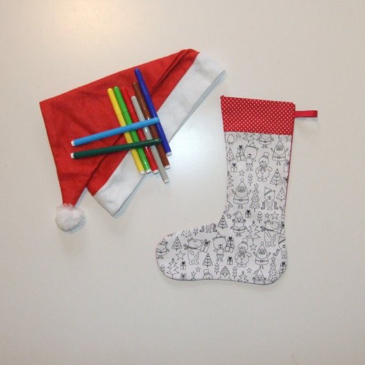 Chaussette de Noël à colorier