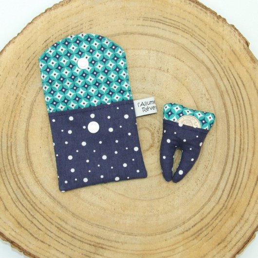 Dent pour la Petite souris -graphique bleu-