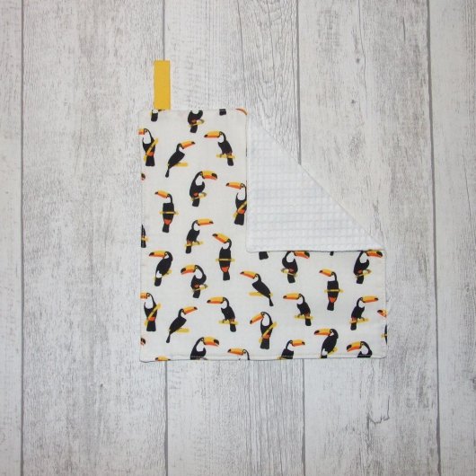 Feuille essuie-tout lavable, nid d'abeille, toucans