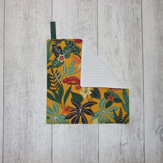 Feuille essuie-tout lavable, nid d'abeille, tropical