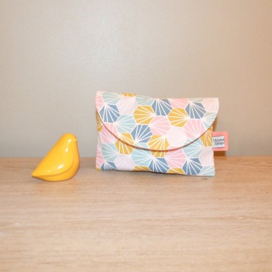 Lingettes démaquillantes lavables tissu origami, éponge fuchsia