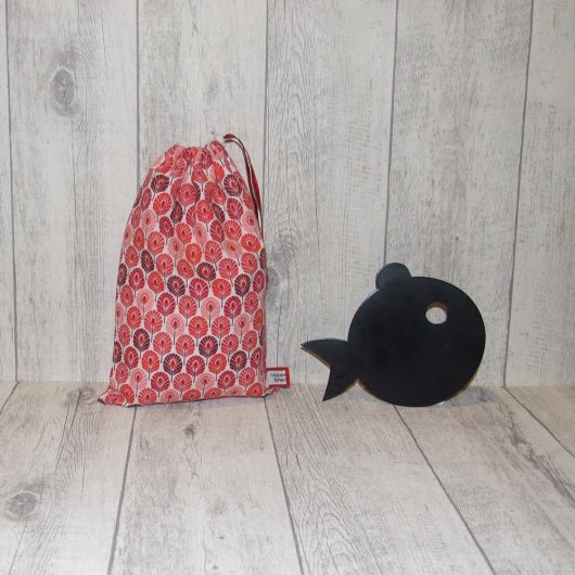 Pochette imperméable, mini sac de piscine fleurs rouges