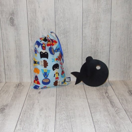 Pochette imperméable, mini sac de piscine Super-Héros bleus