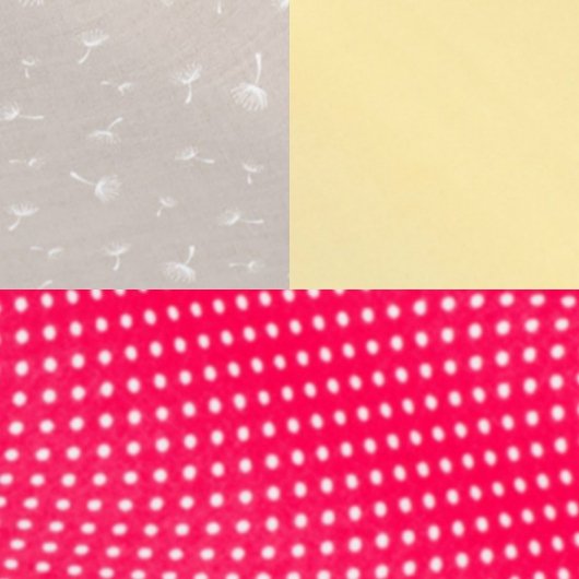 Tipi tissu aigrette de pissenlit et tapis pois framboise