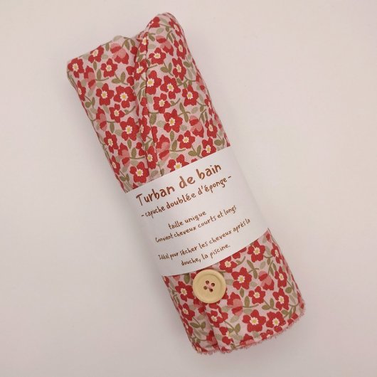 Tissu Fleurs rose/rouge