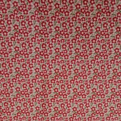 Tissu Fleurs rose/rouge