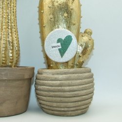 Badge Bisou -vert-