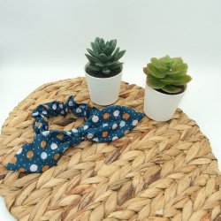 Chouchou noeud -pois colorés-