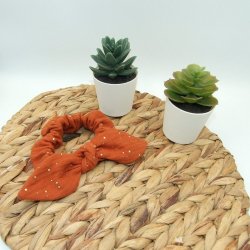 Chouchou noeud -terracotta-