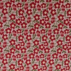Tissu Fleurs rose/rouge